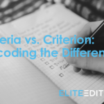 criteria vs criterion