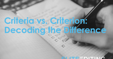 criteria vs criterion