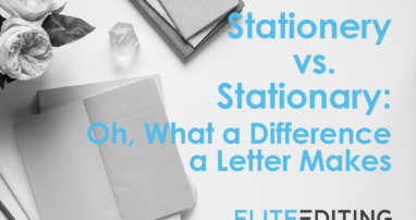 Stationery vs Stationary