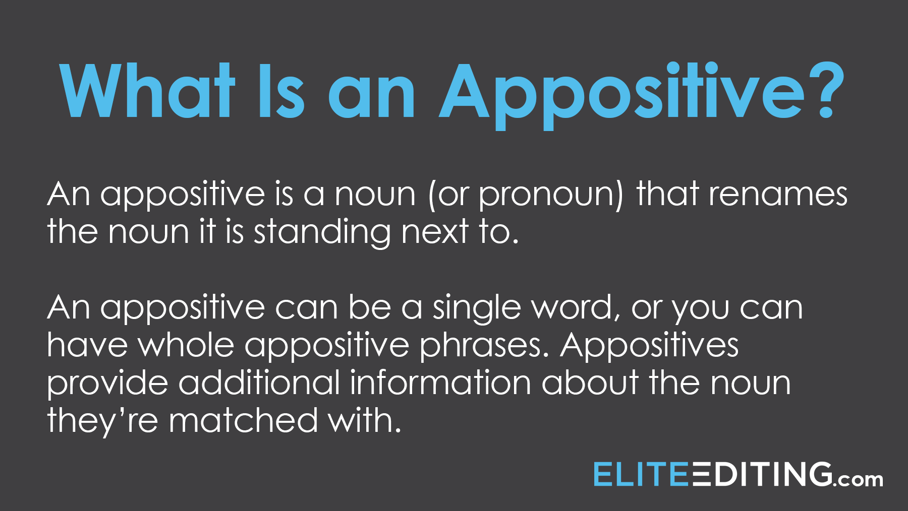 What Is an Appositive? - Grammar Tips & Tricks - Elite Editing