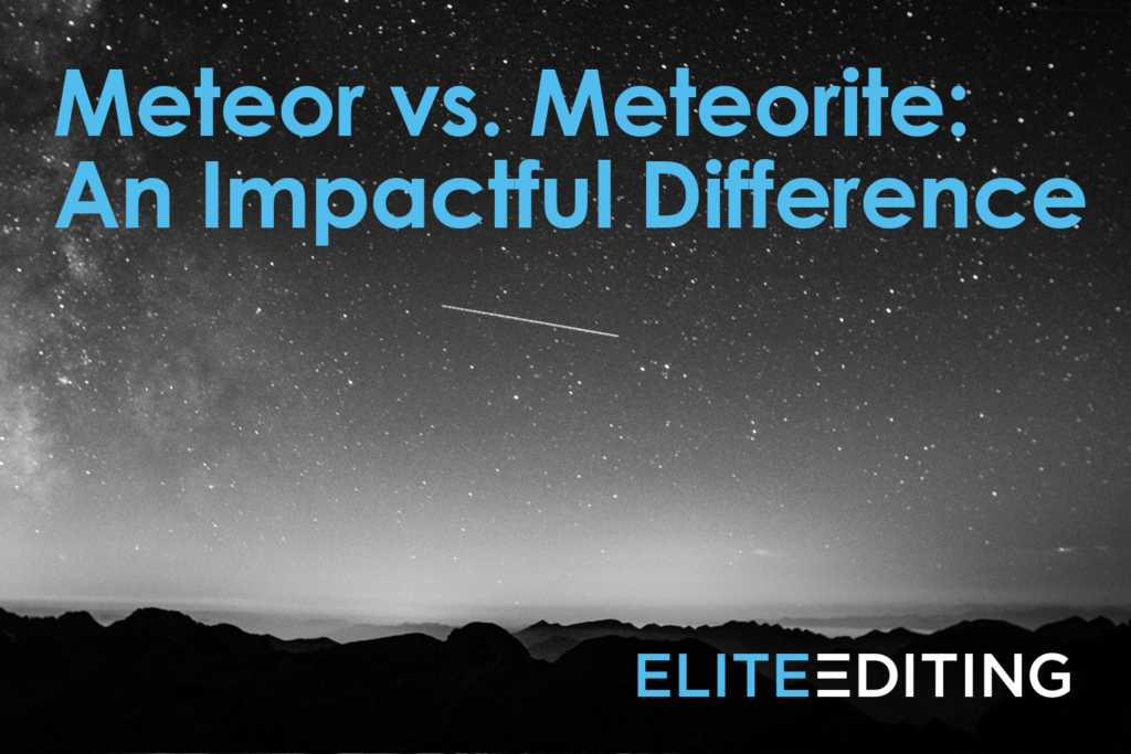 meteorite vs meteor