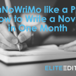 How to write a novel in one month