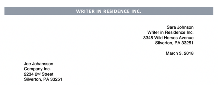 Letter Headings, or How to Head a Letter - Elite Editing