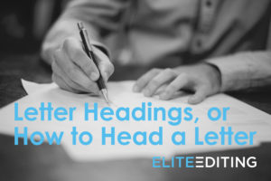 how to head a letter