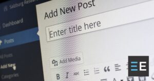A screen displaying an WordPress add new post page
